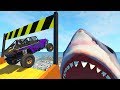 BeamNG.drive - Tricks & Stunts Over Hungry Shark