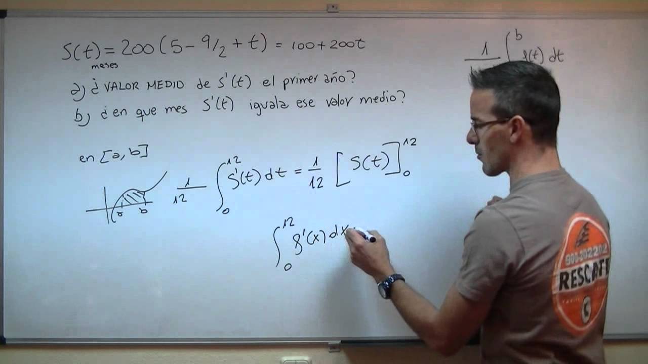 Atlético espiral organizar Valor medio de una función UNIVERSIDAD unicoos matematicas integral  definida - YouTube