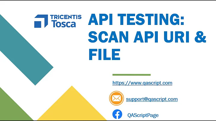 Tosca Tutorial | Lesson 80 - Scan API Definition File and URI using  | Tosca API Scan | API Testing|