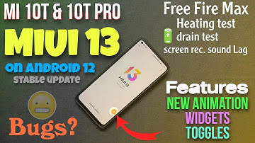 Mi 10T & 10T Pro MiUi 13 Android 12 update || Gaming test || Don