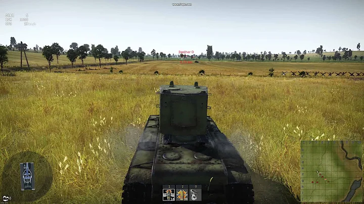 Test firing KV-2 gun in War Thunder