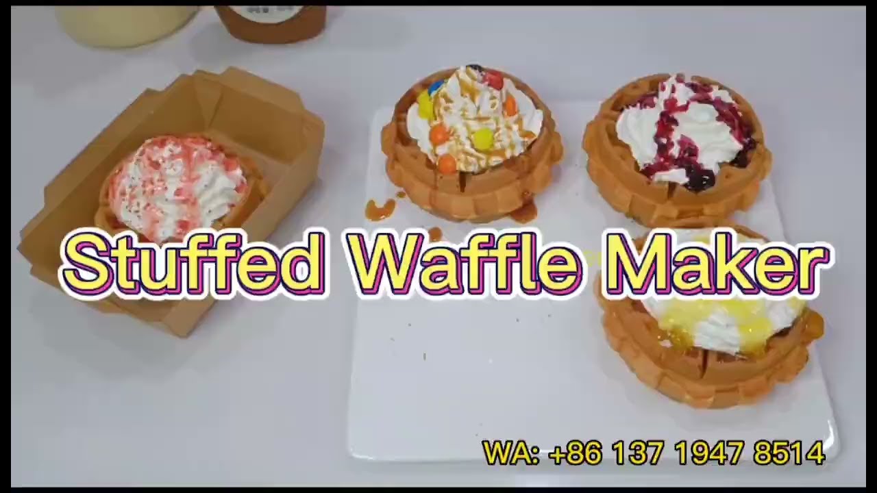 Stuffed Waffle Maker Commercial Belgian Waffle Machine for Sale