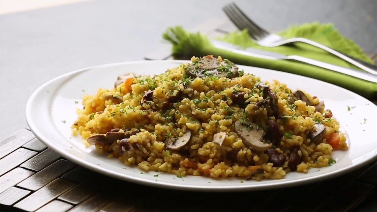 Receta de arroz relleno con champiñones - Güipi - YouTube