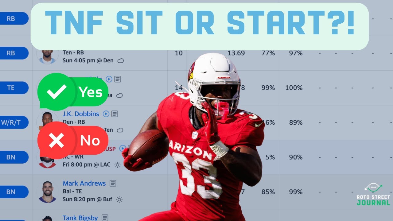 Week 4 Fantasy Football Start 'Em Sit 'Em Show (TNF): Start Trey Benson, Kenneth Walker, MHJ? ?