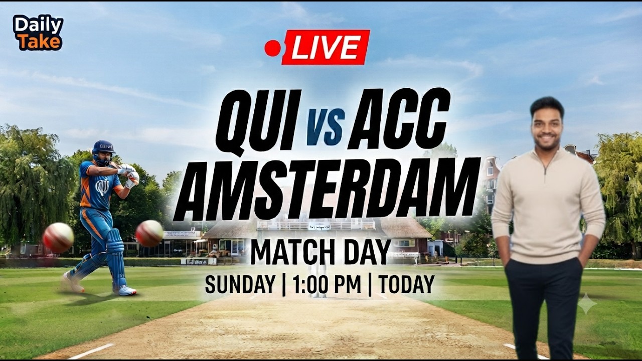 Live Netherlands Cricket | AMSTERDAM vs QUI Vive | A Daily T