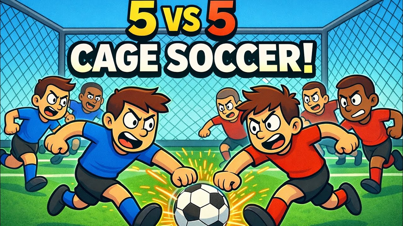 5 vs 5 CAGE SOCCER ⚽🔥 | Fast, Physical & Non-Stop Action!