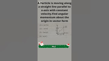 A Particle is moving along a straight line parallel to x-axis with constant velocity. Find angular