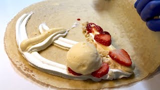 パティシエクレープ職人 japanese street food - creamy crepe compilation ICE CREAM CREPE Compilation Tokyo Japan