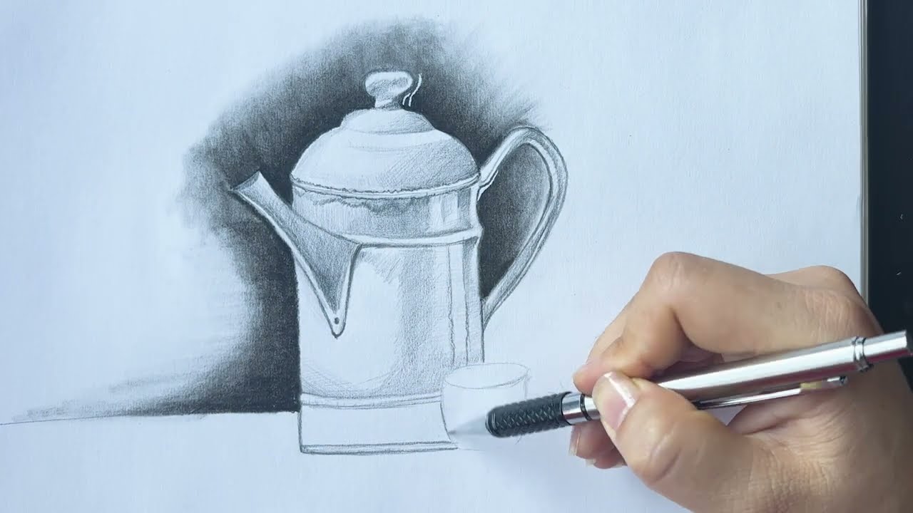 Drawing the jar and the correct method of shading