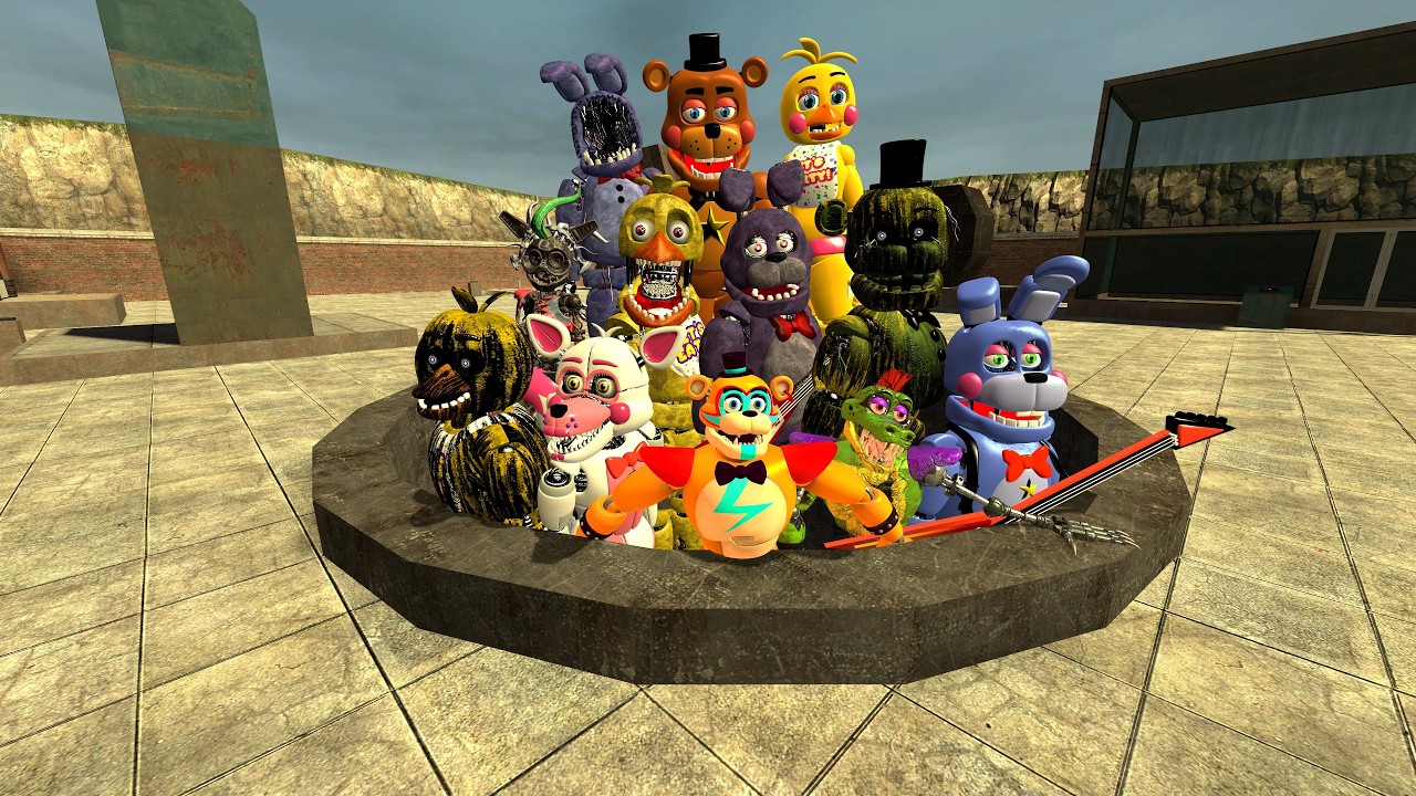 EXPLODING DIAMOND FNAF SECURITY BREACH ANIMATRONICS IN GMOD! - YouTube