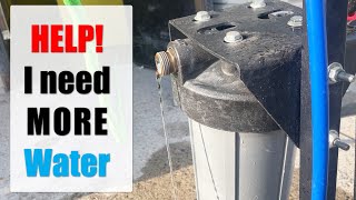 Trouble shoot water fed system  low pressure & low output