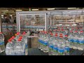 Demos rows feeder  packs of cylindrical pet bottles