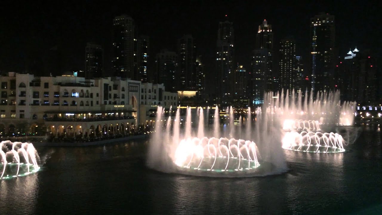 Dubai Mall Dancing Fountain YouTube