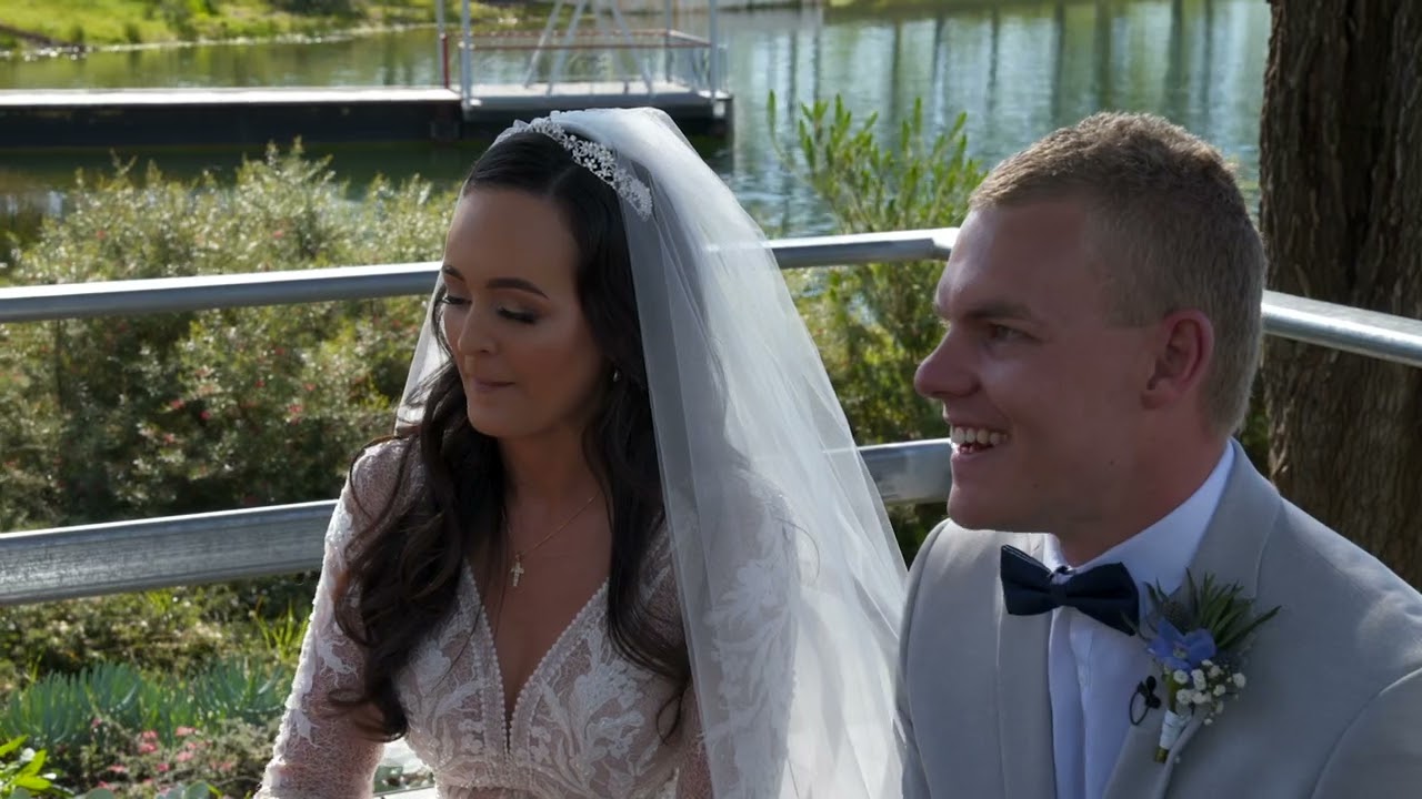 Ally & Simon wedding film still