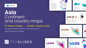 Best Asia Continent and Country Maps Keynote Template
