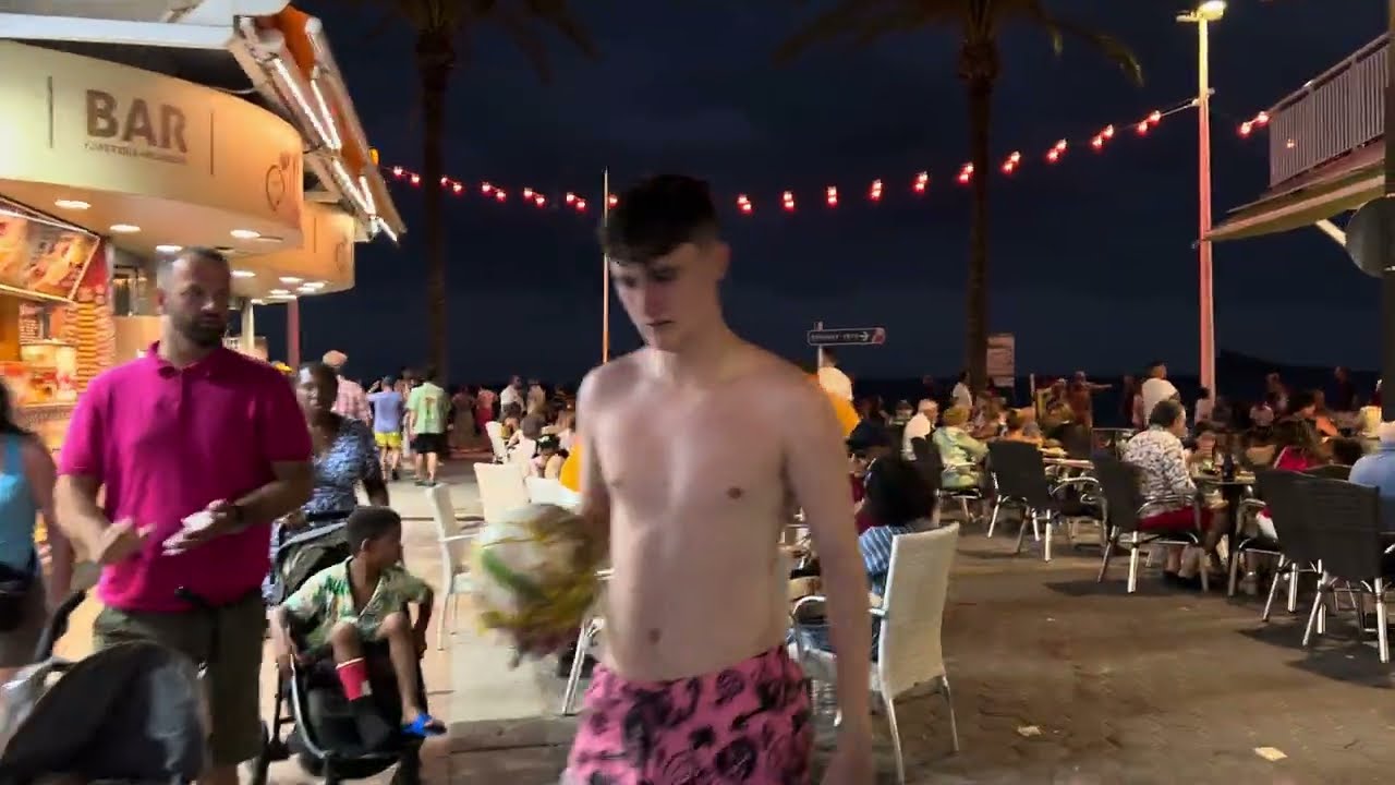 🇪🇸HOT🌶️ Night Walking Tour 2023 Benidorm HDR