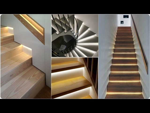 ديكورات إضاءة الدرج الداخلي للمنزل العصرى | احدث ديكور انارة درج سلالم  داخلية مودرن - YouTube
