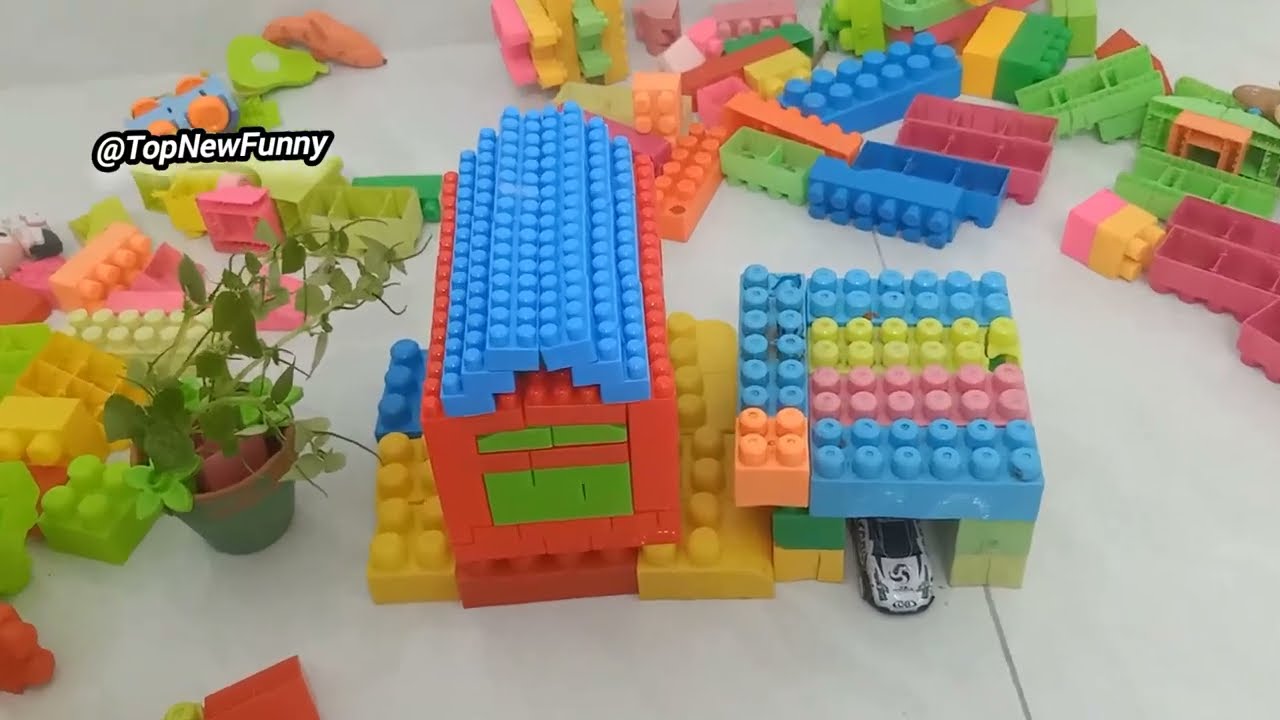ASMR Satisfying DIY House with Car Garage / LEGO Building Blocks MOC/ New Video Every Day 