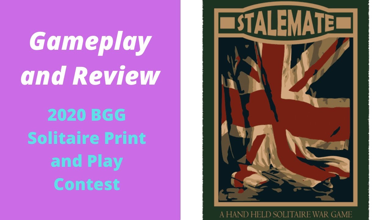 Stalemate! Game Review BGG Solitaire PnP Game Contest 2020 YouTube