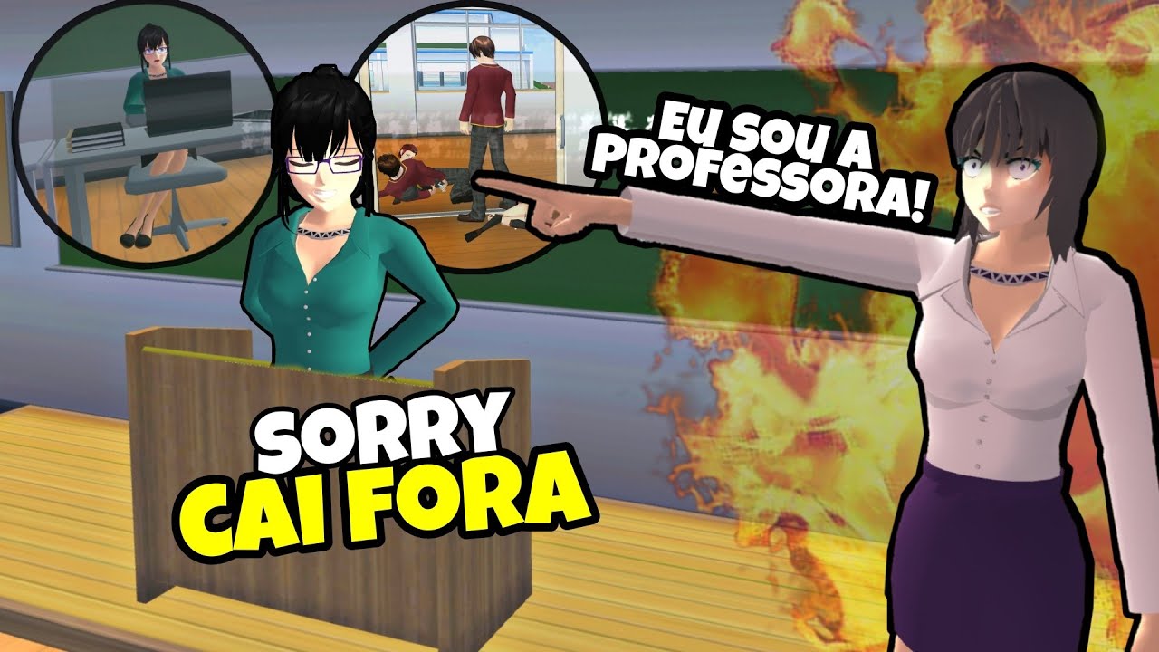 VIREI PROFESSORA DE INGLÊS MAS FUI DEMITIDA NO PRIMEIRO DIA 🤦🏻‍♀️🙄 Sakura School simulator ❤️