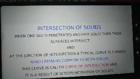 Intersection of Solids