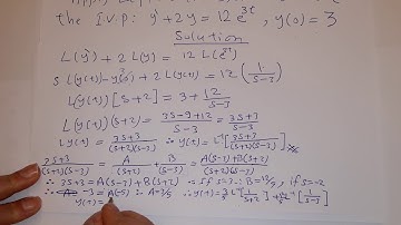 Laplace Transforms for solving 1st order IVPs