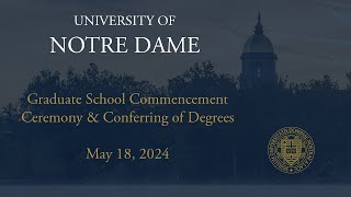 Graduate School Commencement Ceremony and Conferring of Degrees