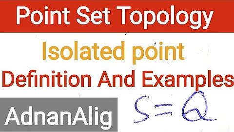6. Definition and examples of isolated point | point Set topology | Real Analysis