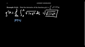 Computing Derivatives using the Fundamental Theorem of Calculus - Part 1