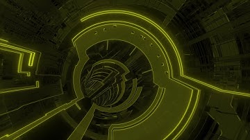 VJ Loop: SwirlyCircuitTube Yellow
