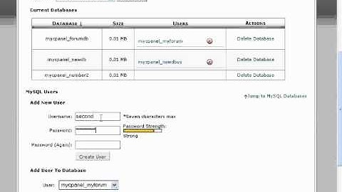 Tạo cơ sở dữ liệu mysql (cPanel)