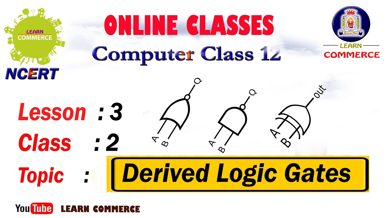Derived Gates NOR, NAND, XOR Gates Class 12 Computer Science Online