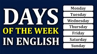 Days of the week in English