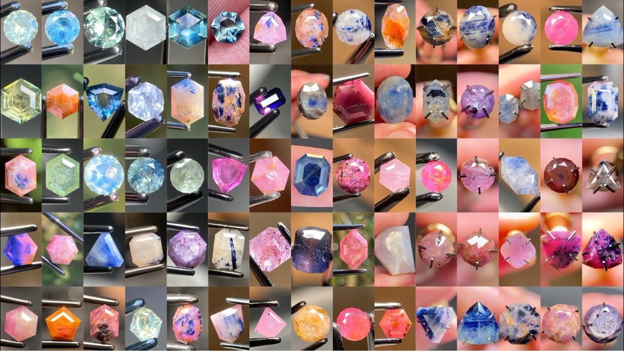 All the gems I cut my first year faceting.