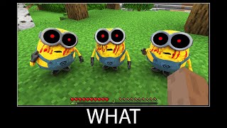 Minecraft wait what meme part 208 realistic minecraft scary Minions
