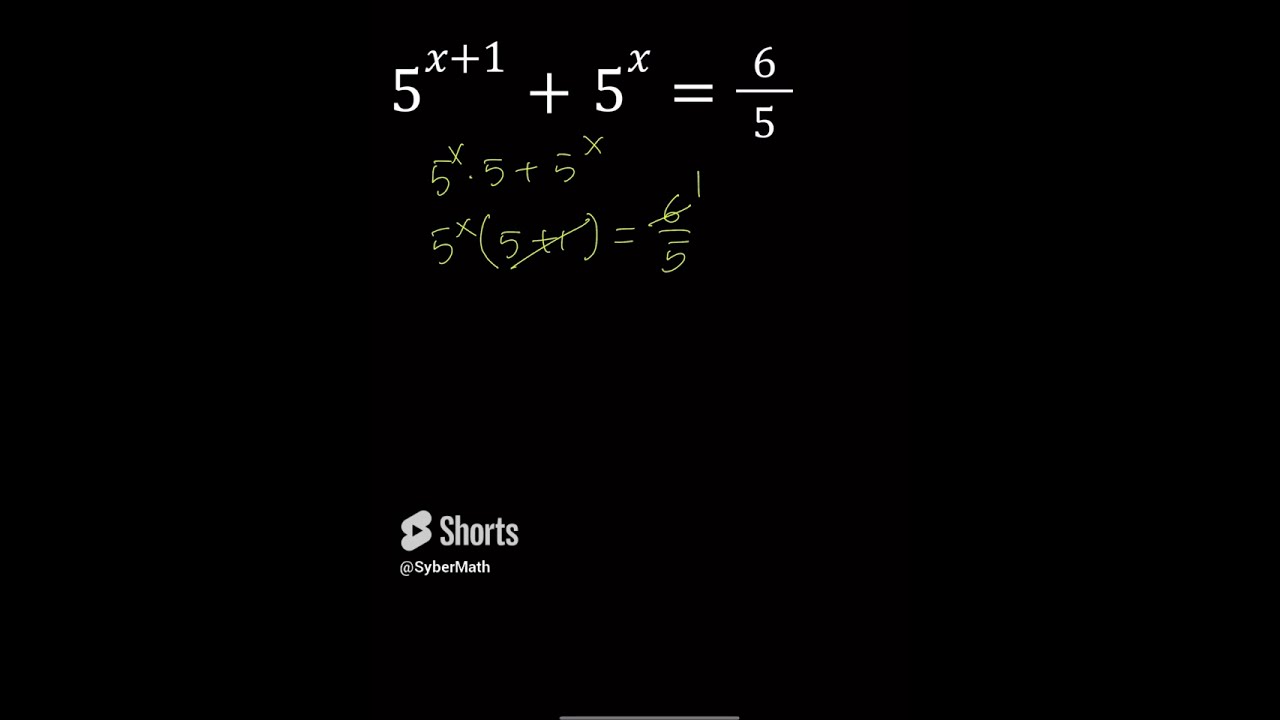 Solving A Quick And Easy Exponential Equation