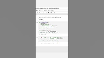 Python One-Liner: Generate All Substrings of a String! 🔤✨ #PythonTips #CodingShorts