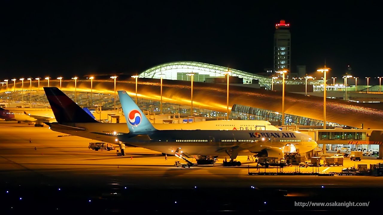 関西国際空港 展望ホールからの夜景 Kansai International Airport Night Osaka Japan Youtube