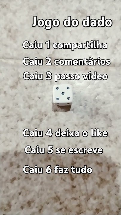 Jogo do dado 🎲 - YouTube