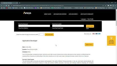 Ansys Off Campus Freshers Hiring 2022 | Application Developer | Apply Link In Description