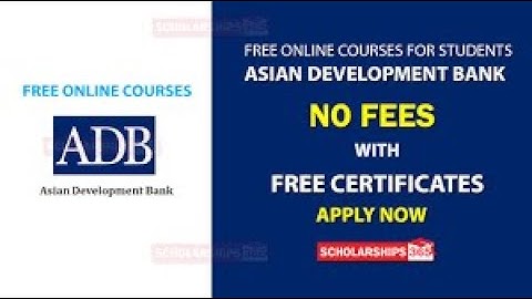 ADBI E-Learning FREE CERTIFICATION COURSE | ASIAN DEVELOPMENT BANK