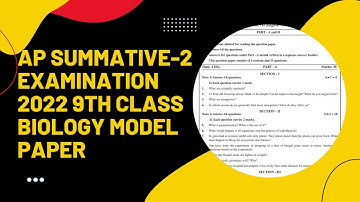 💐👌😊AP Summative-2 Examination 9th Class Biological Science Model Paper