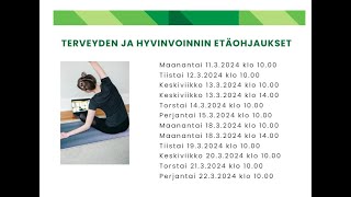 Terveyden ja hyvinvoinnin etäohjaukset - Ohjaus 2