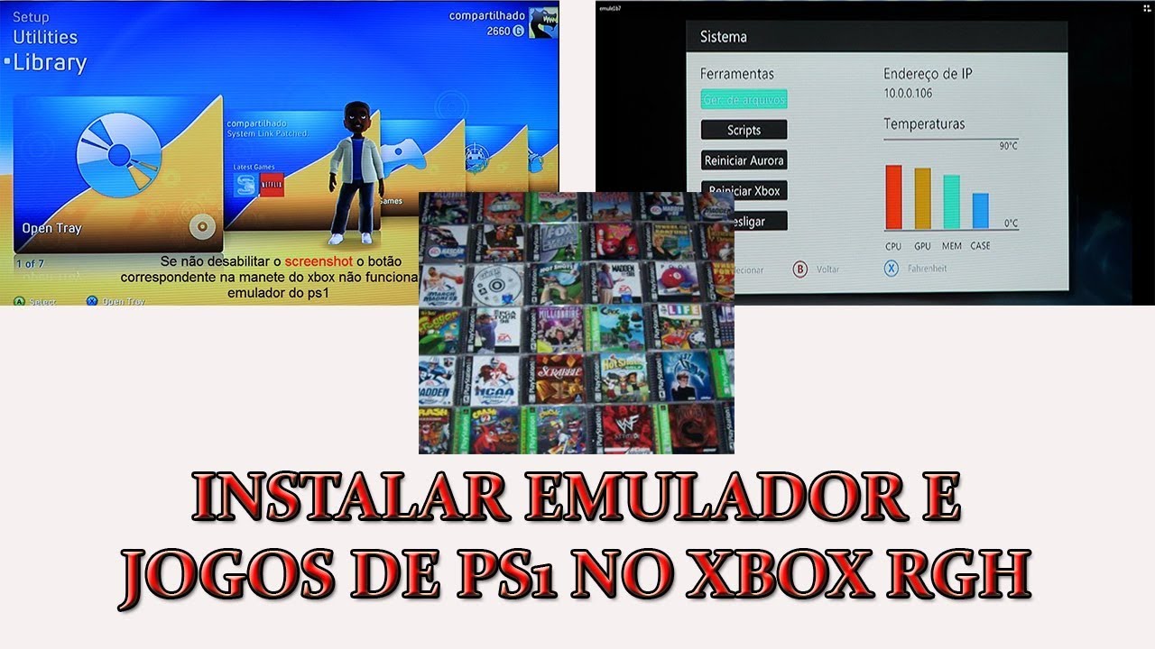 Coletânea Emuladores de jogos clássicos para Xbox 360 RGH/JTAG - Corre Que  Ta Baratinho