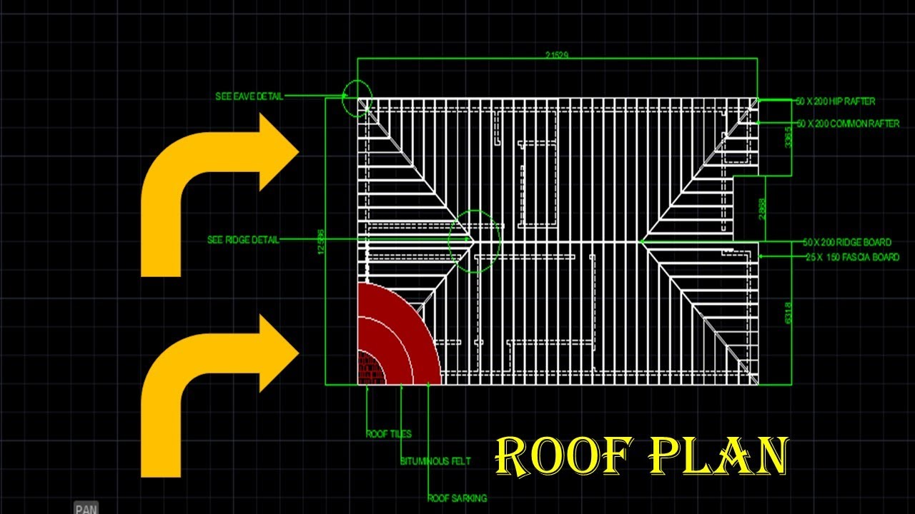 How to do a roof plan in AutoCAD YouTube