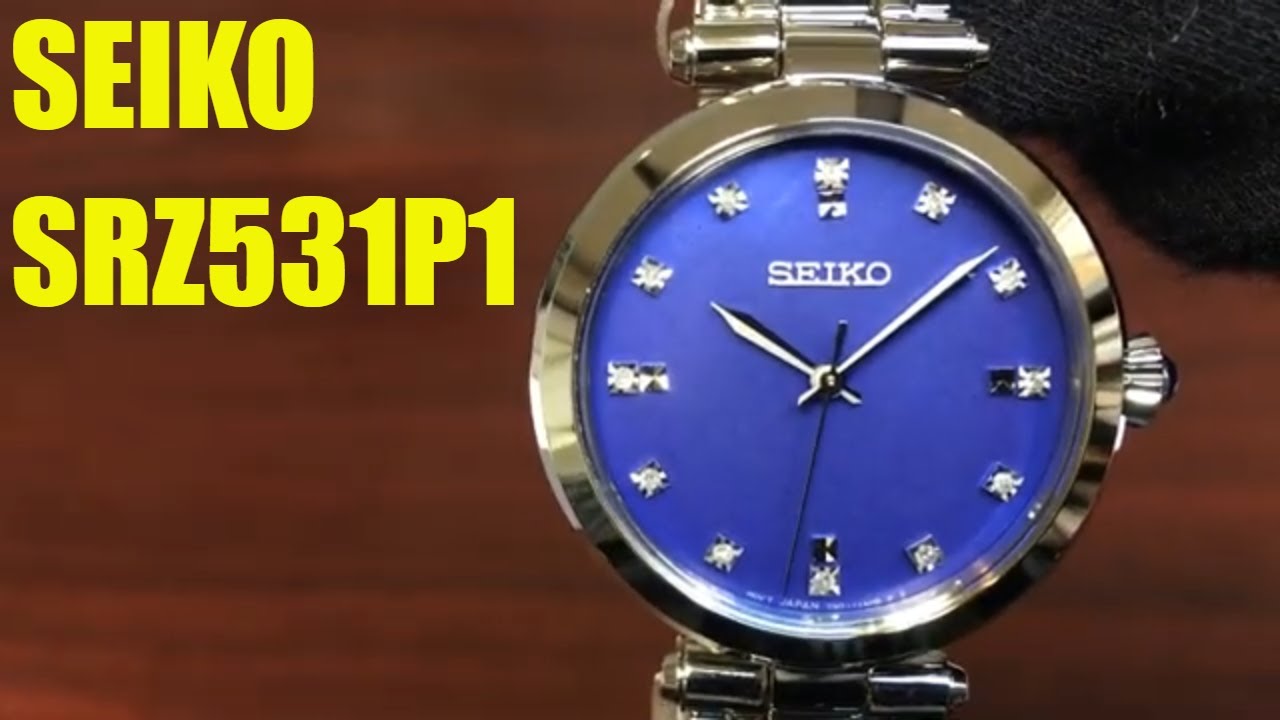 Seiko Steel Elegant Diamond Dial Watch SRZ531P1 - YouTube