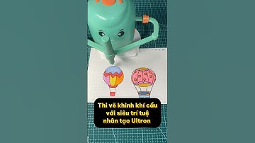 Thi vẽ tranh với siêu trí tuệ nhân tạo #44: Vẽ khinh khí cầu #painting #vetranh