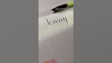 Write name “Jenny” #shorts #calligraphy #handlettering #copperplate #flourishing