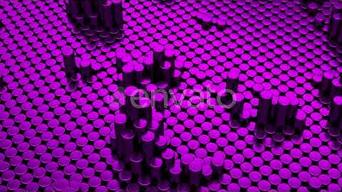 Abstract purple metallic chrome background with cylinders | Motion Graphics - Envato elements