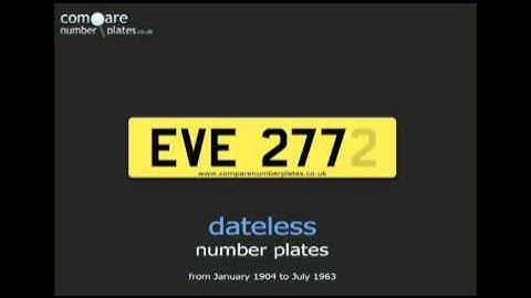 What are dateless UK private number plates?